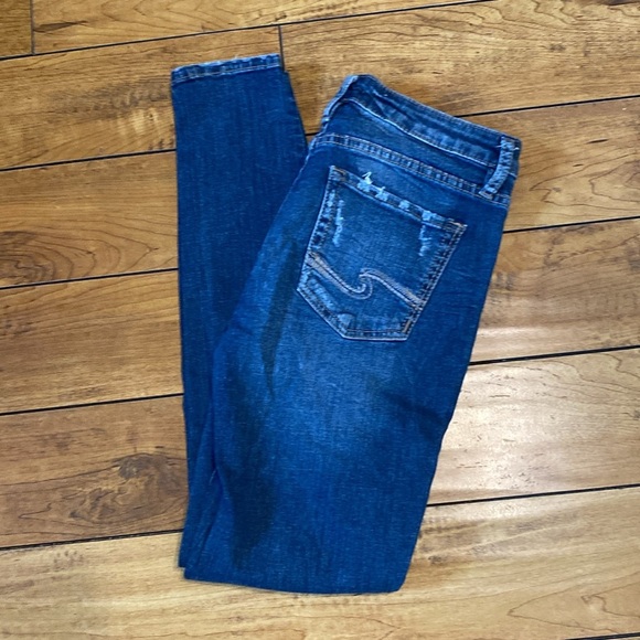 Silver aiko Skinny Distressed Denim jeans - Picture 7 of 7